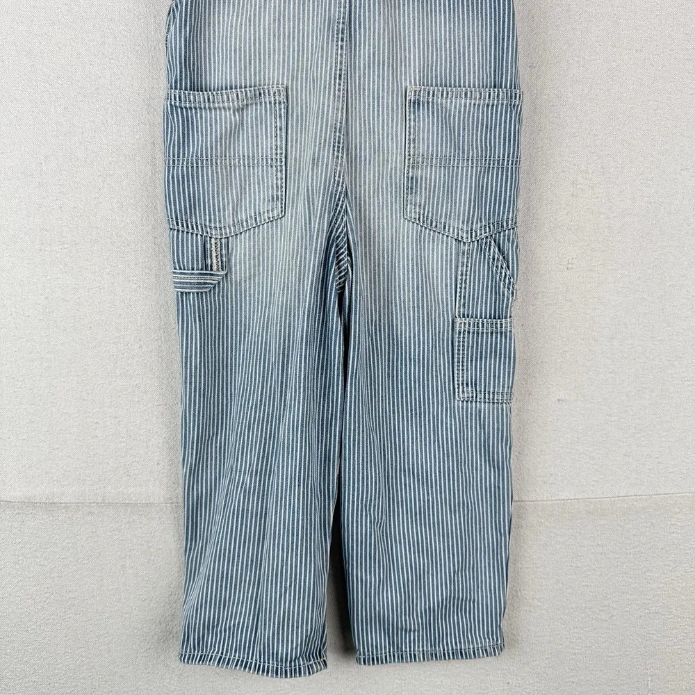 OshKosh B'gosh Blue Hickory Stripe Overalls Size 4T Vestbak